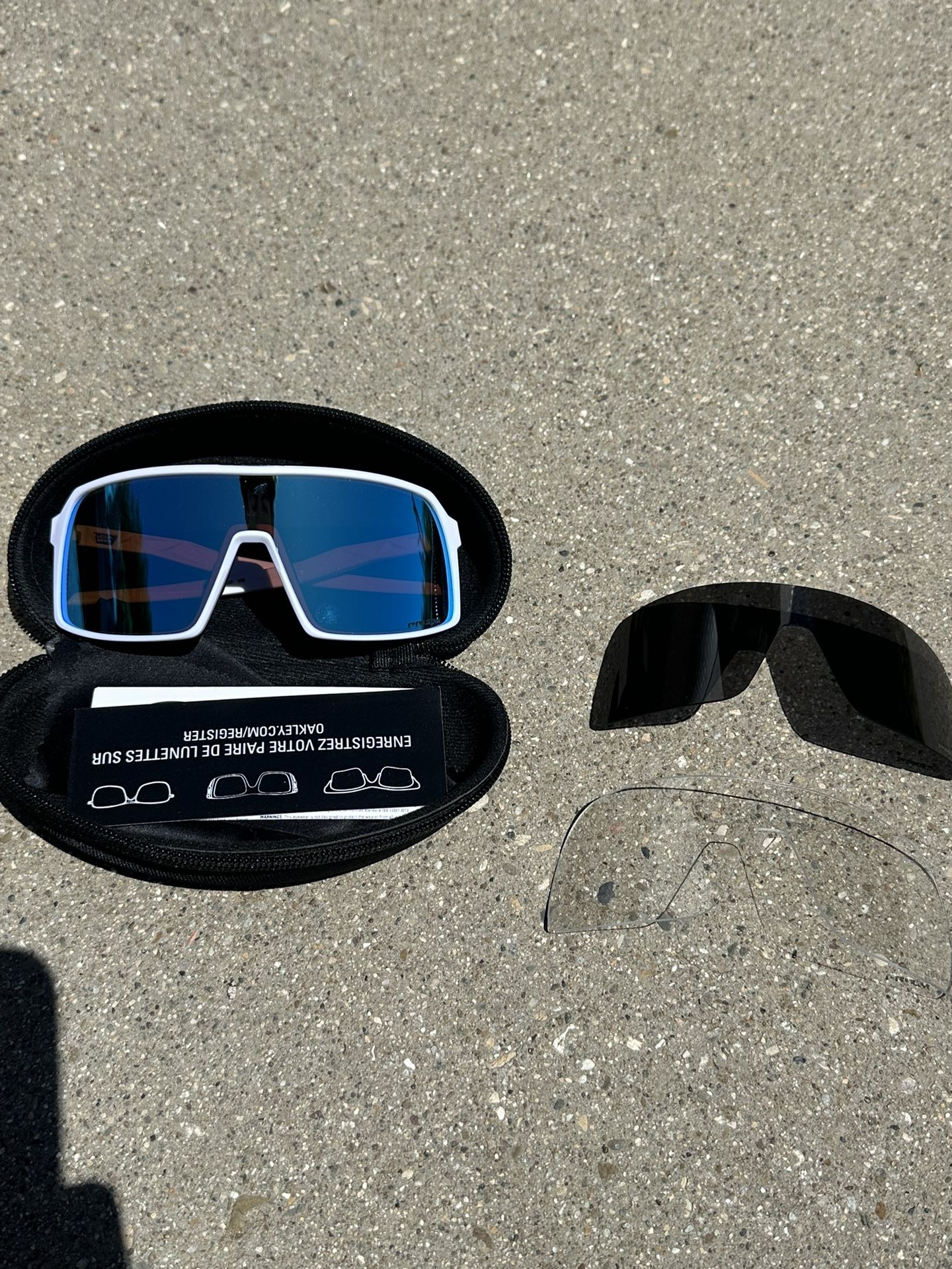 Oakley Sutro Prizm Blue Lens White Frame