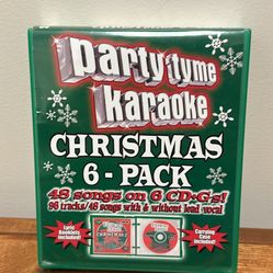Christmas Karaoke Party Time 48 Songs on CD Carrying Case Included 