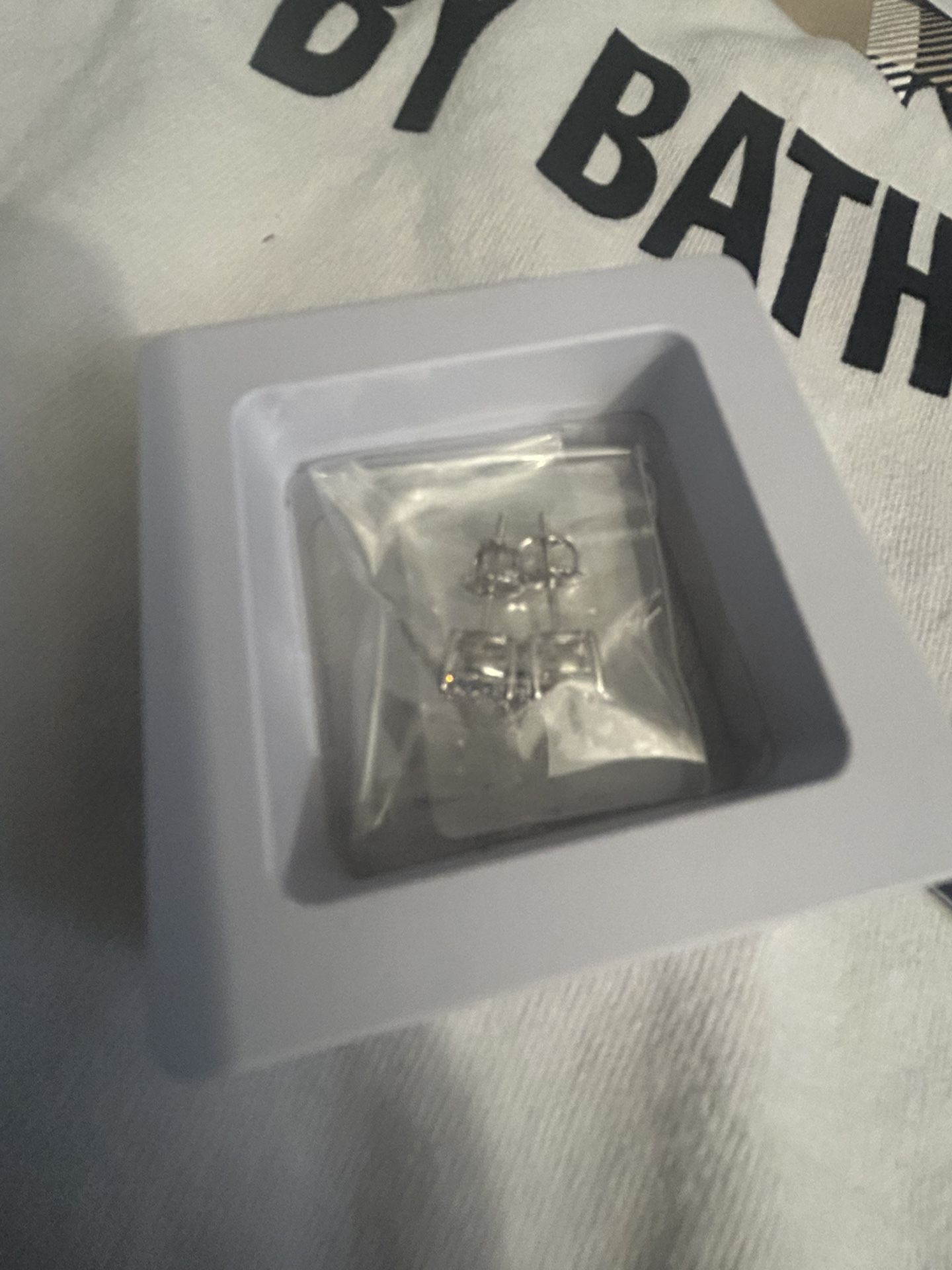 VVS moissanite 6.5mm Earrings