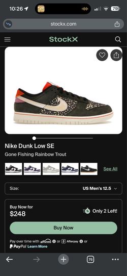 Nike Dunk Low SE Gone Fishing Rainbow Trout US Men's 12.5