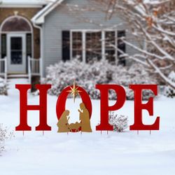 'Hope' Lighted Yard Sign