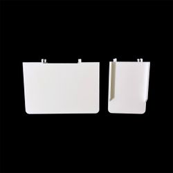 White Thermal Label Printer Shelf + Fan-Fold Label Holder
