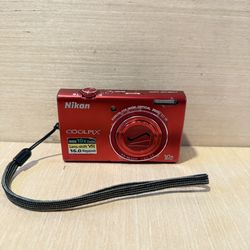 Nikon COOLPIX S6200 “BROKEN”Digital Camera Red-For Parts/Repair-Only Read Info!  