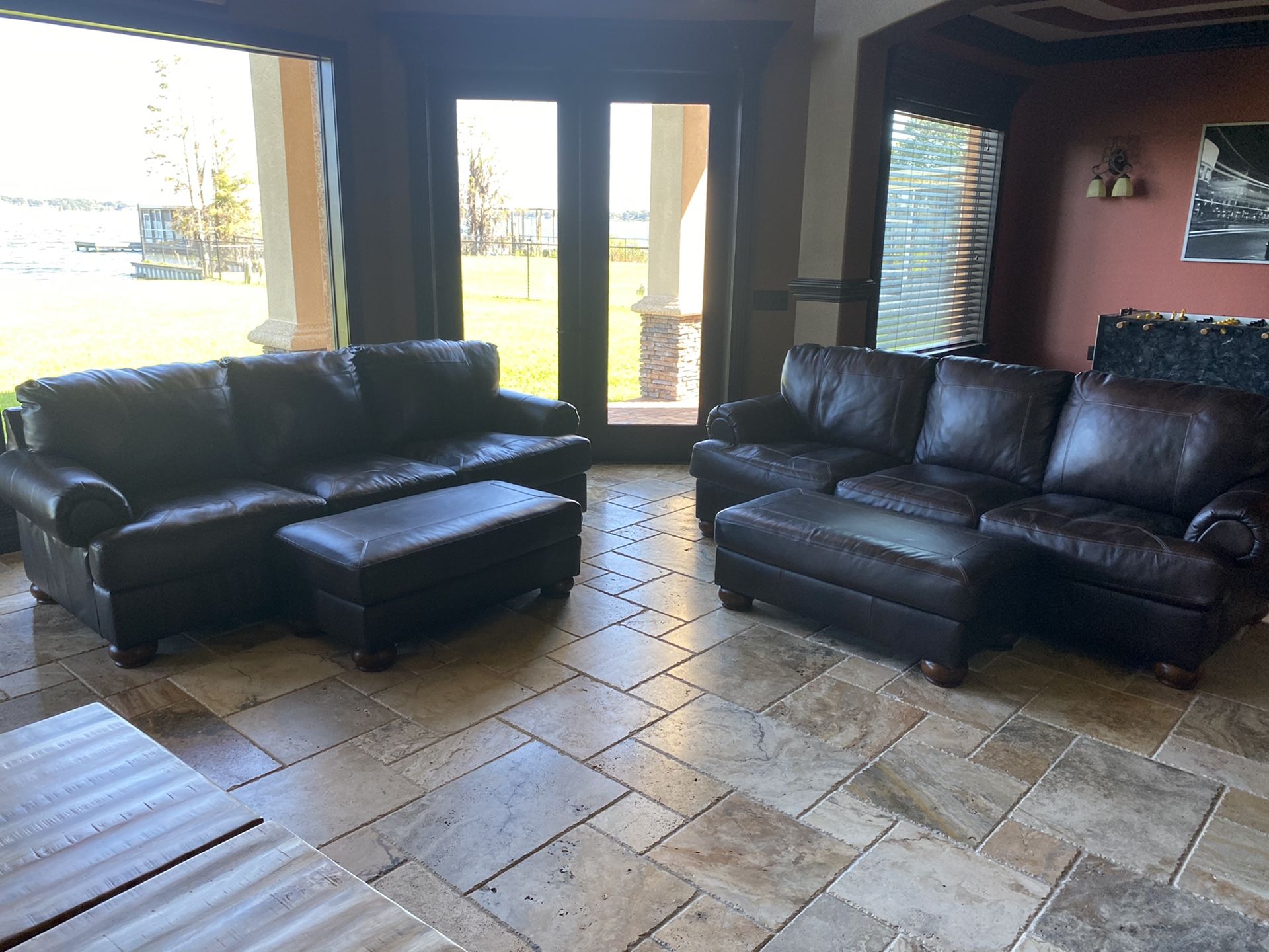 Leather couches