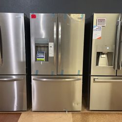 New Frigidaire Stainless Steel Bottom Freezer Refrigerator‼️‼️