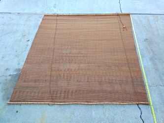 Vintage bamboo roll up curtains 6x6'