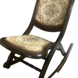 Antique Tapestry Rocking Chair
