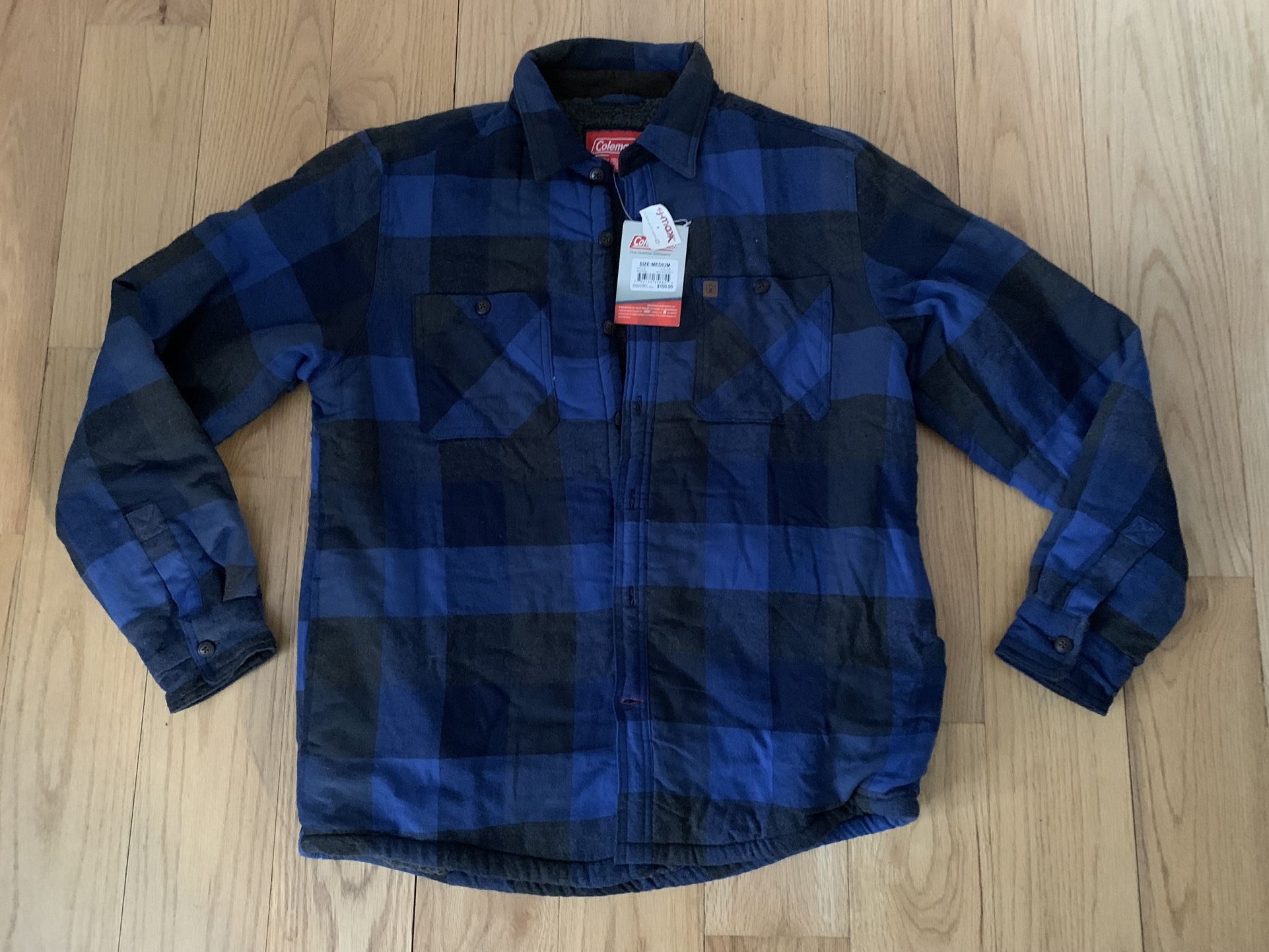 Coleman Sherpa Lined  Flannel Shirt Jacket with Corduroy Trim