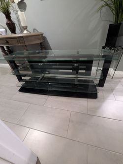 Glass TV stand