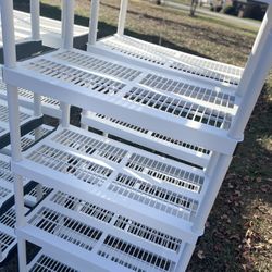 White Stackable Shelving Units - Sturdy, Modular