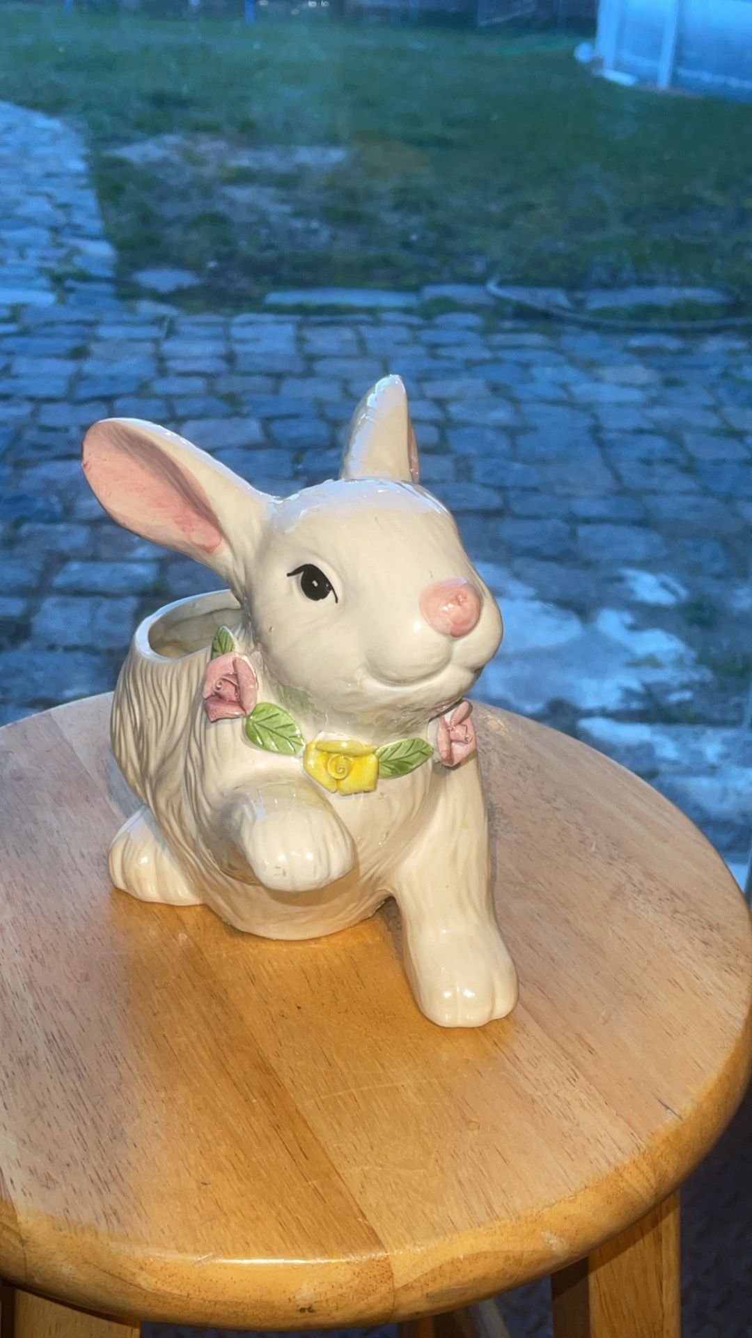 Vintage Bunny Rabbit Plant Vase 