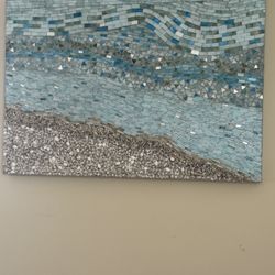 Beautiful Wall Hanging . Made Out Of Shells & Sea Glass