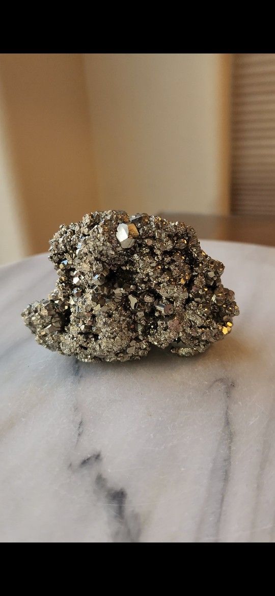 0.7 Lb (299g) Pyrite Specimen Quartz Crystal