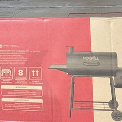 29 in. Barrel Offset Charcoal Smoker and Grill in Black