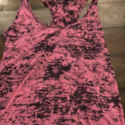 Tank top T back pink and black