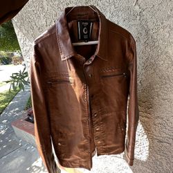 Fried Denim Leather Jacket 