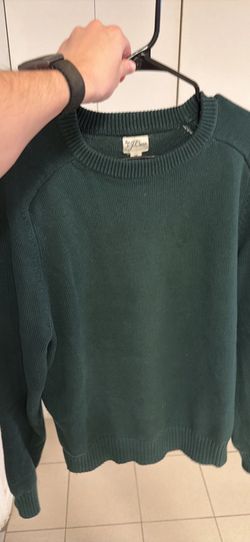 J crew men medium heritage mid weight sweater woodlands green