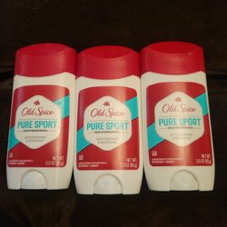 3 OLD SPICE PURE SPORT ANTIPERSPIRANT/DEODORANTS (3oz STICKS) FOR $14/$14 POR LOS 3