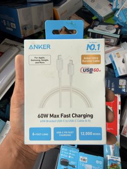 Anker 60W Braided USB-C To USB-C Cable, Open Box, Brand New