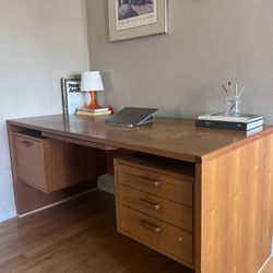 Danish Teak Mid Century Modern Desk 