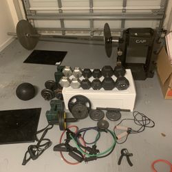 Home Gym Equipment Olympic Bar And Weights