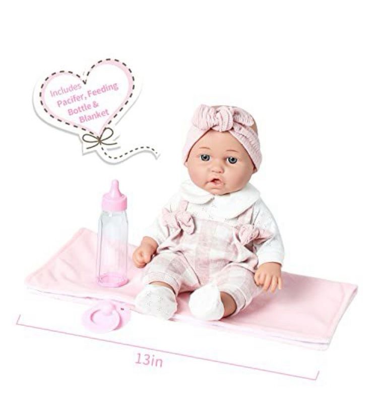🍼 For Sale: Enjoyin 12” Baby Doll Gift Set – Adorable Toy for Kids Ages 3+ Comes in Gift Box | Includes Blanket, Pacifier & Bottle | Perfect Present 