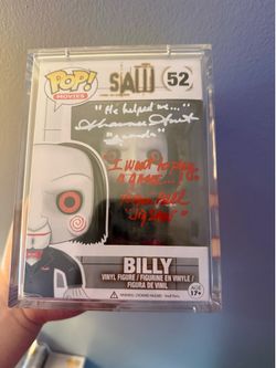 Dual signed Billy the puppet Funko