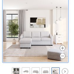 Costco beige Sleeper Sectional Sofa