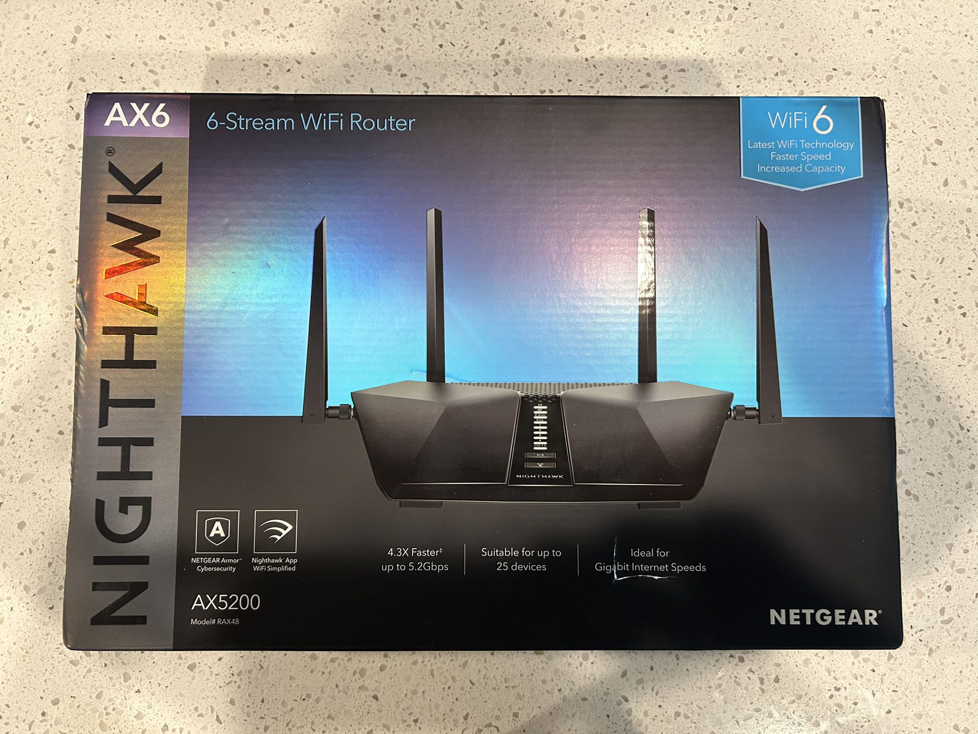 Netgear Nighthawk AX6 6-Stream AX4300 WiFi 6 Router
