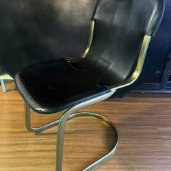 Brass and Leather Dining Chairs by Willy Rizzo for Cidue, 1960s