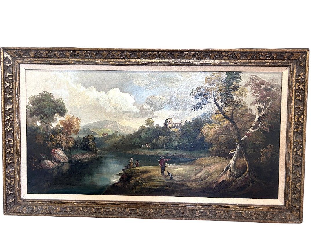 “Lompoc Flower Fields” Original Oil Painting – Framed Riverscape