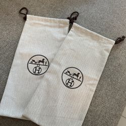 Two AUTHENTIC hermes Dust Bags