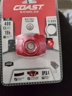 Coast wide angle head lamm p,.400 lumens, 19hrs