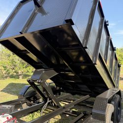New 8x4x12 Scissor Lift Hydraulic Dump Trailer 💪🏻