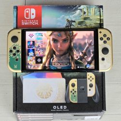NINTENDO SWITCH OLED ZELDA MOD + 10000 GAMES AND MOVIES 