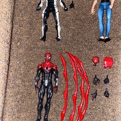 Two Spiderman Suit Figures And One MJ 