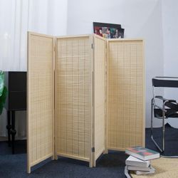 New Room Divider Screen, Four Panel Freestanding