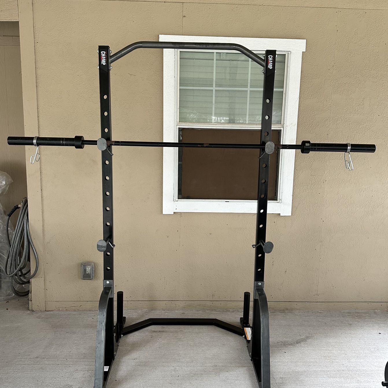 Body champ power rack system with olympic weight plate storage hotsell