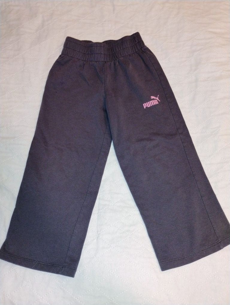 Puma Sweatpants| Grey W Pink | Girl Size 6y