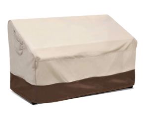 VAILGE Heavy Duty Deep Patio Sofa Cover,100% Waterproof Outdoor Sofa Cover, Large Lawn Patio Furniture Covers with Air Vent, Large (Deep), Beige & Bro