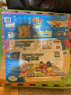 72 pieces alphabet and shapes play mat