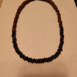 Wooded  Beaded Necklace 