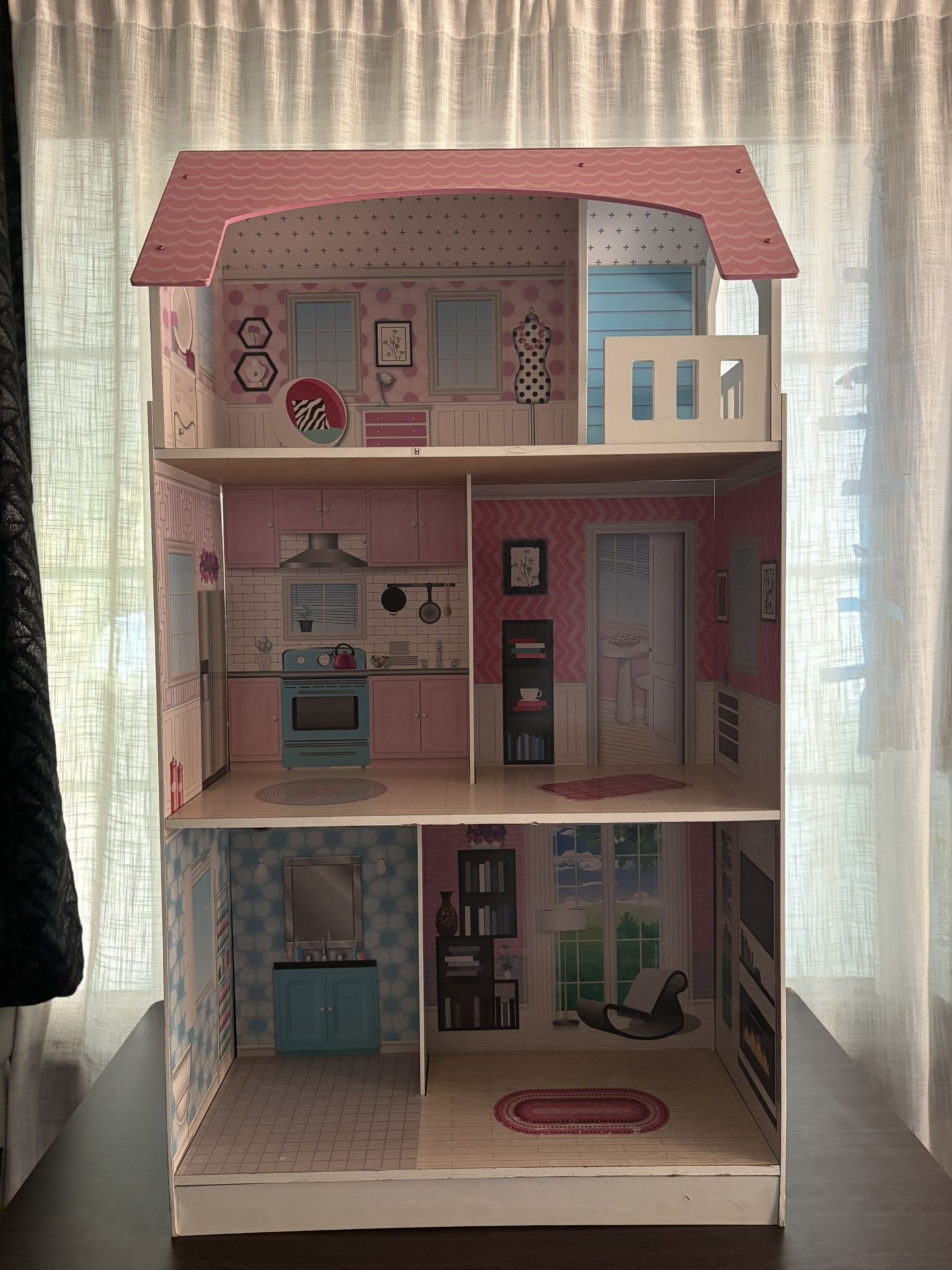 Kids Doll House And Kitchen Set