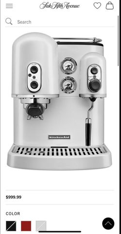 Kitchenaid White Pro Line Manual Espresso Maker With Dual Independent Boilers NEW