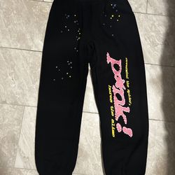 Black Sp5der p*nk sweat pants