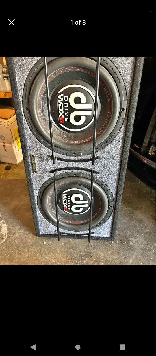 12" DB Drive WDX Subwoofers+Bass Crate