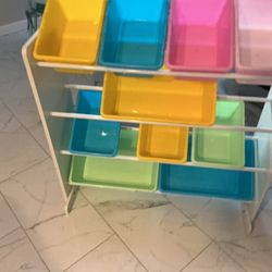 A10  Plastic Storages With Wooden Frame For The Children  