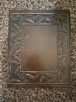Brown Metal Tea Box
