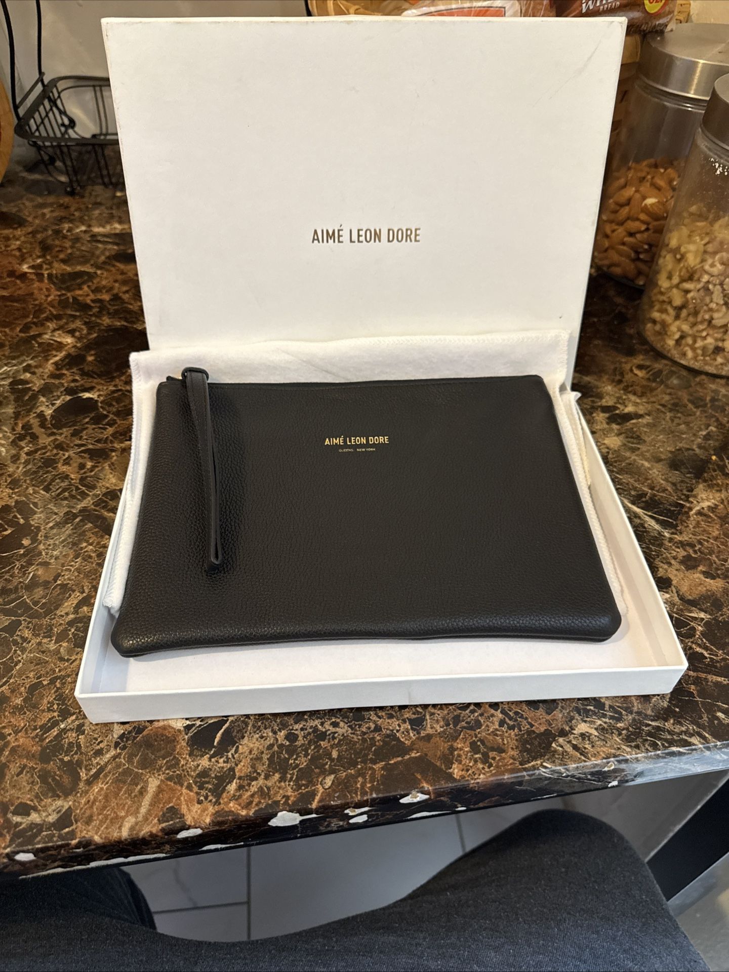 AIME LEON DORE SMALL LEATHER POUCH