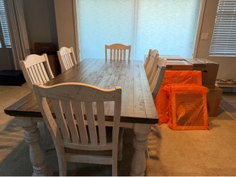 Dining Table Set for 6 - $500